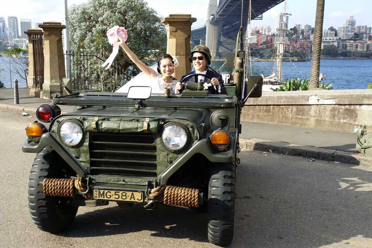 Military Vehicle hire for weddings